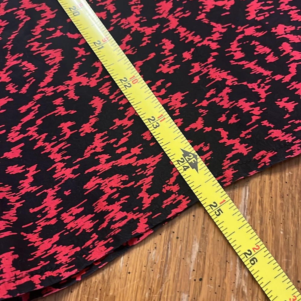 100% Silk Vintage 90s button front blouse size small Ann May Red Speckle Print - Picture 6 of 8